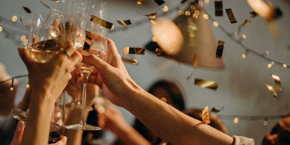Celebrando con copas